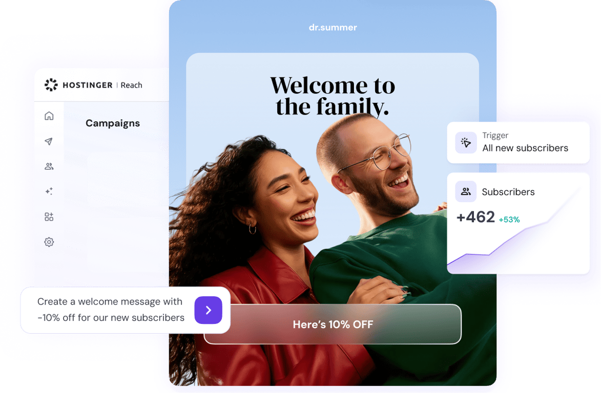أطلق حملات التسويق عبر البريد الإلكتروني المدعومة بالـAI في دقائق