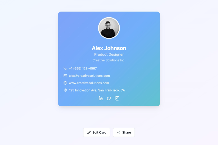 Virtual business card