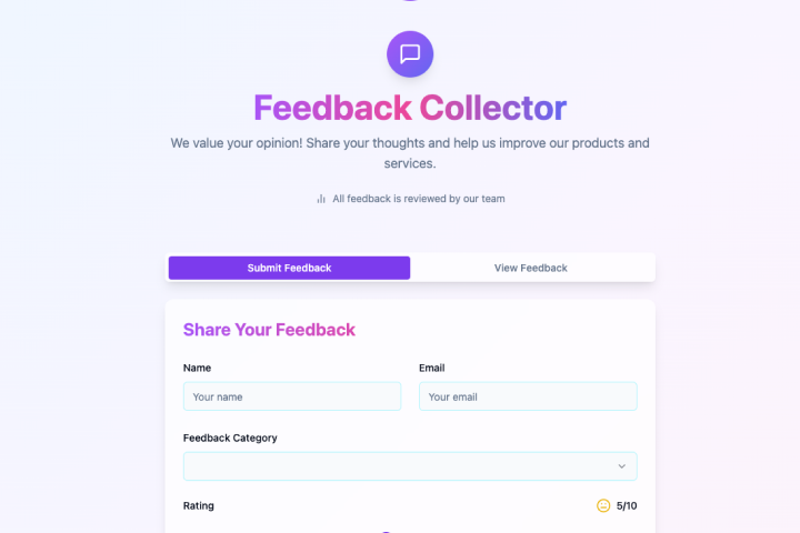 Feedback collector app