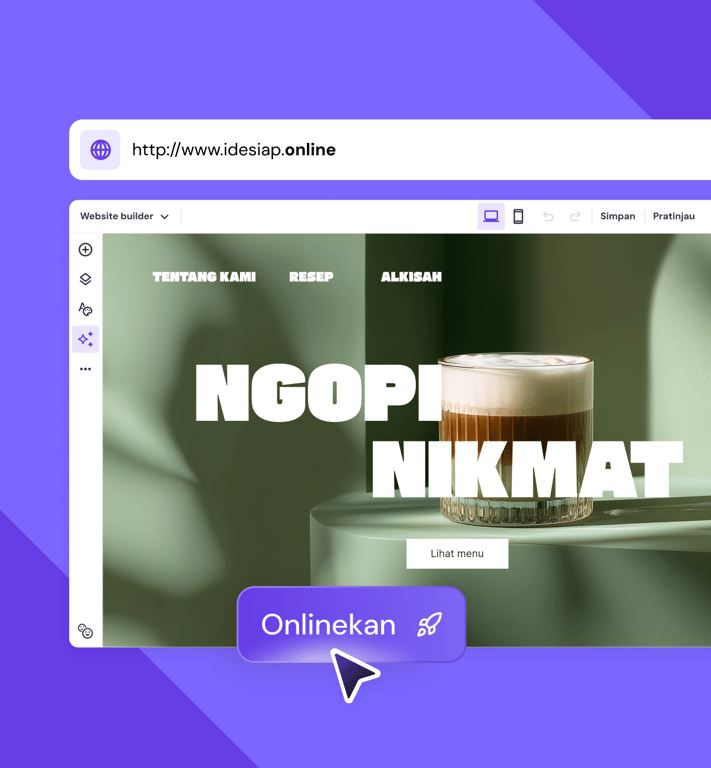 Langsung online hanya dengan sekali klik