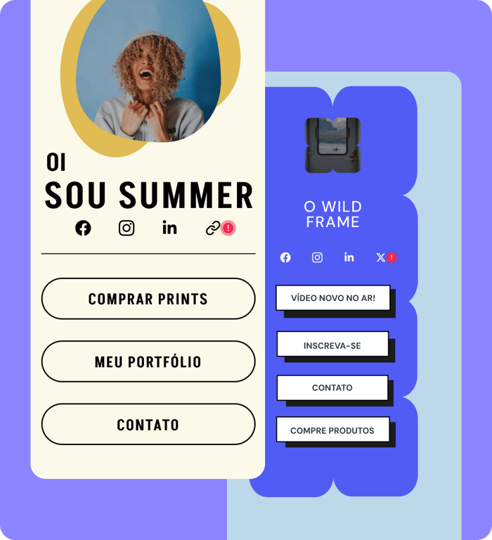 1. Escolha seu template de bio site