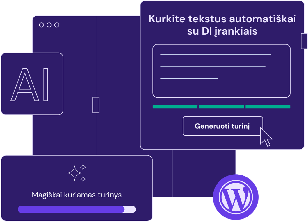 WordPress DI įrankiai lengvam svetainių kūrimui