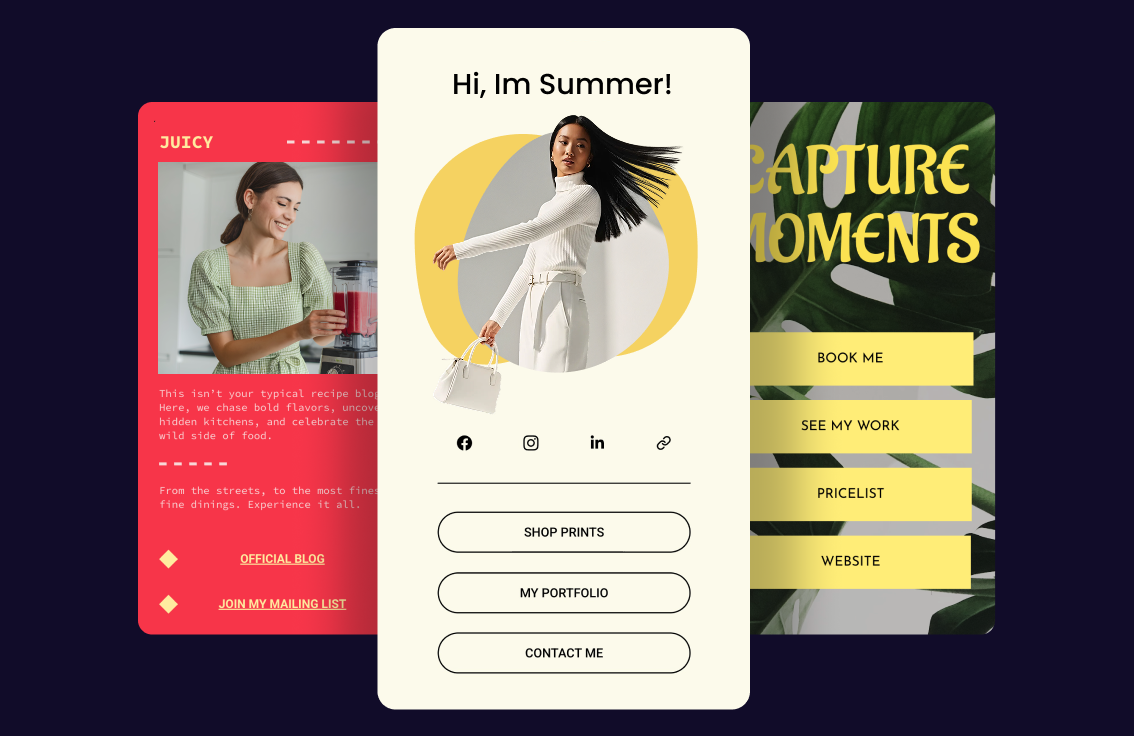 Opret et link i bio med et brugerdefineret domæne