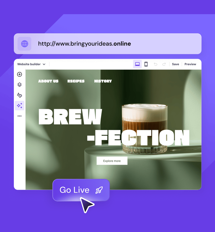 Ready to Go live? Do it with a click