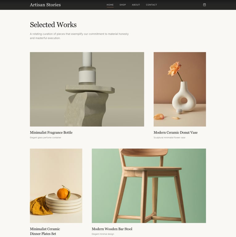 Online store for artisans