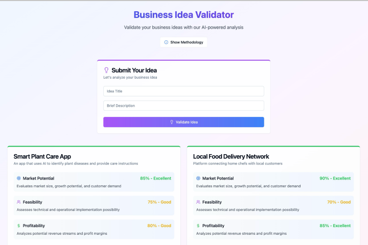 Business idea validator