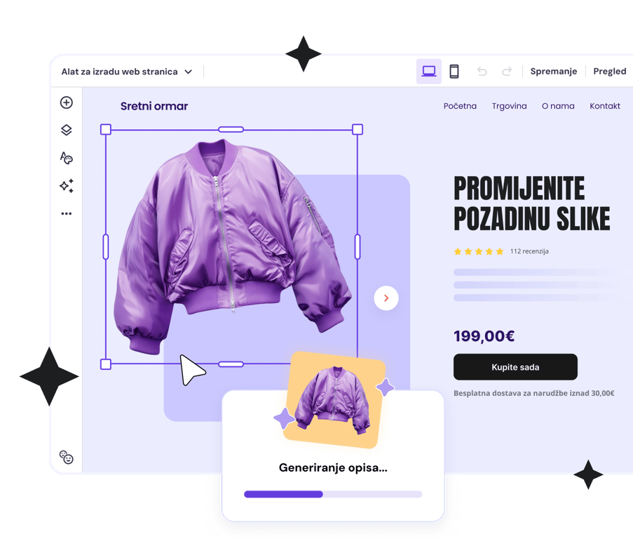 Alat za izradu web stranica s AI alatima