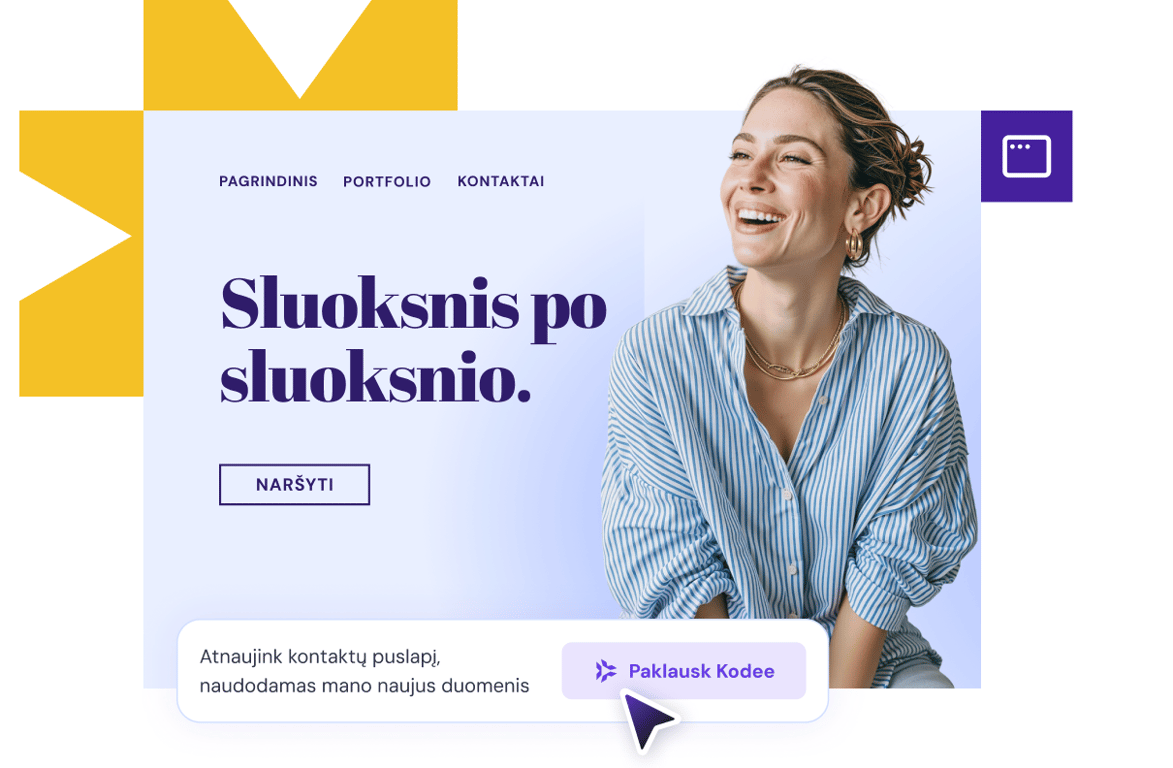Publikuok savo svetainę akimirksniu