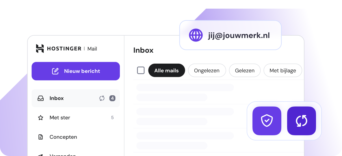 Bouw vertrouwen op met een professioneel zakelijk e-mailadres.