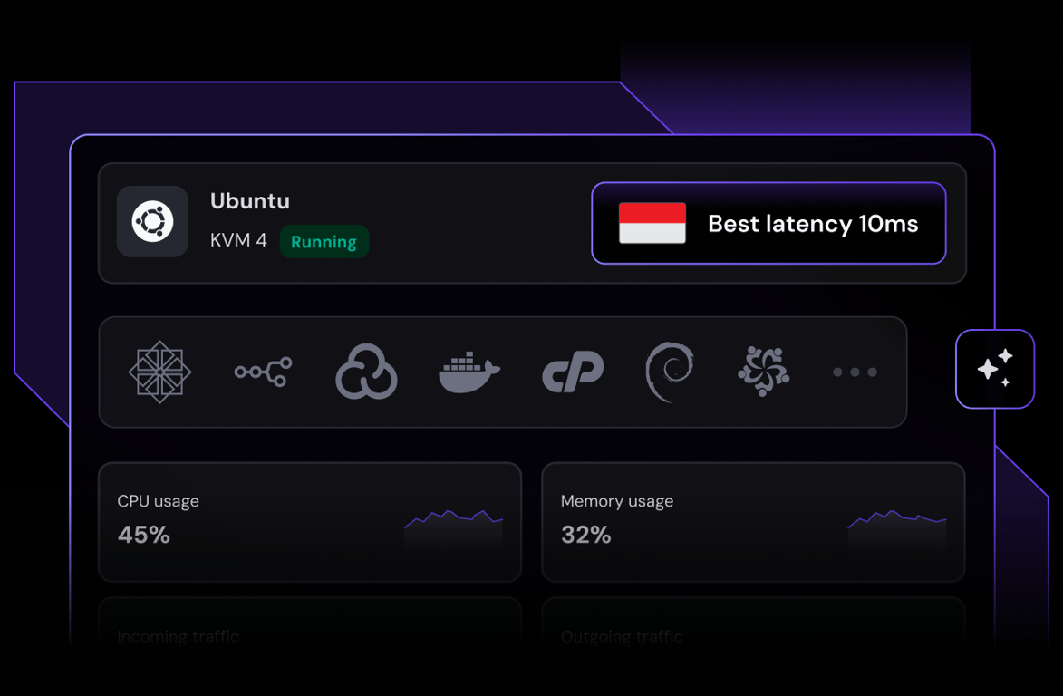 Host projects with high-speed servers in Indonesia