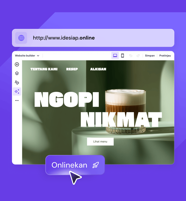 Sekali klik, langsung online