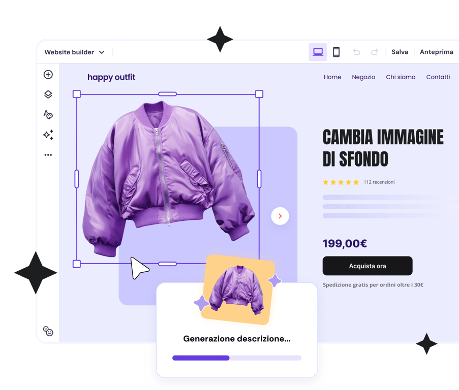 Website builder con strumenti AI