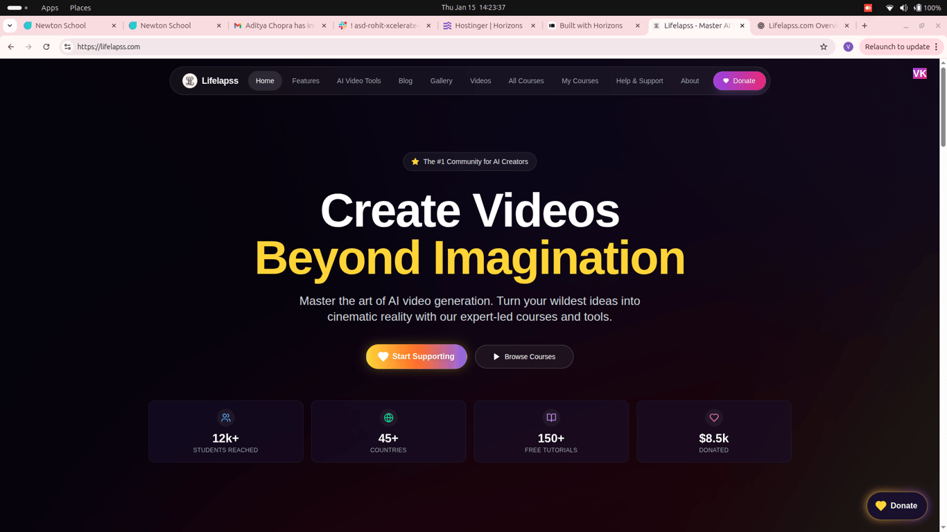 Lifelapss.com is an online platform selling paid courses, mainly focused on AI tools, digital skills, and content creati