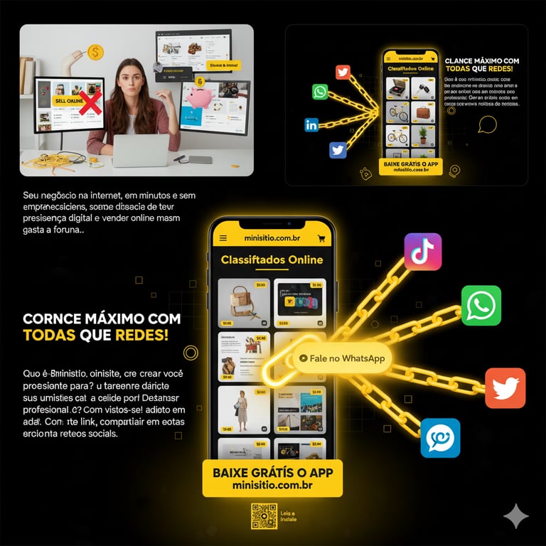 minisite de divulgação que compartilha com redes sociais