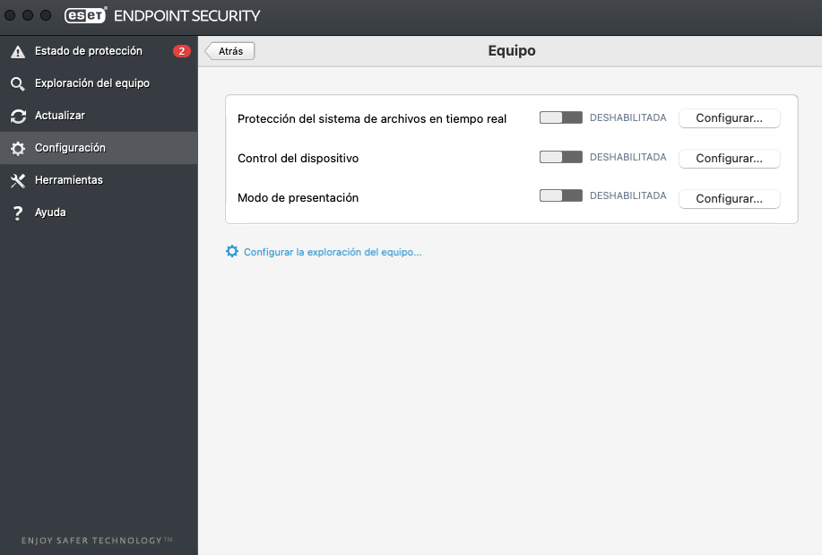 ESET Endpoint Security en Mac