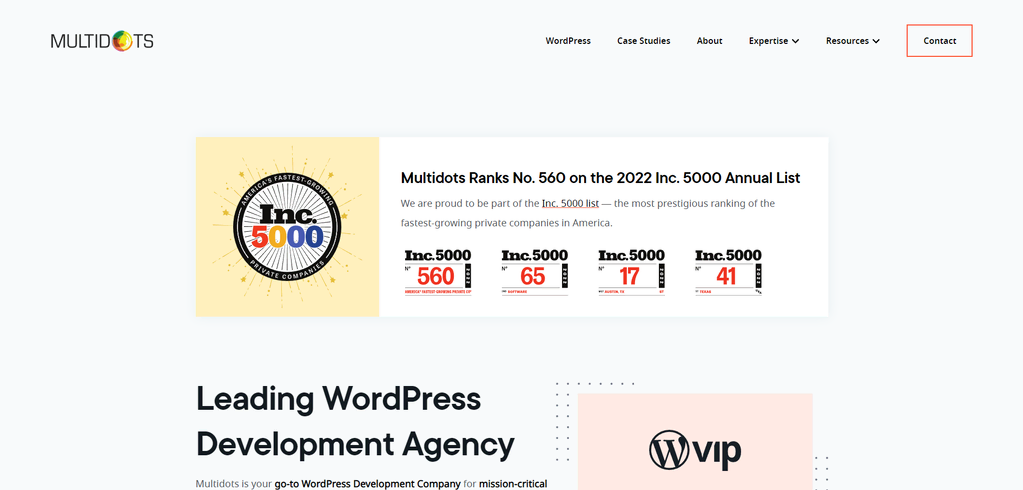 Sitio web de Multidots