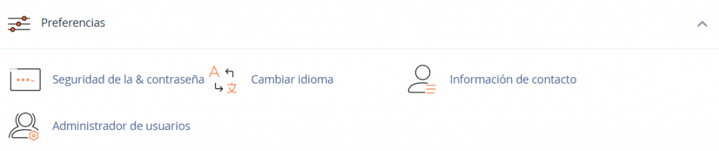 Personalización de cPanel y características de preferencia