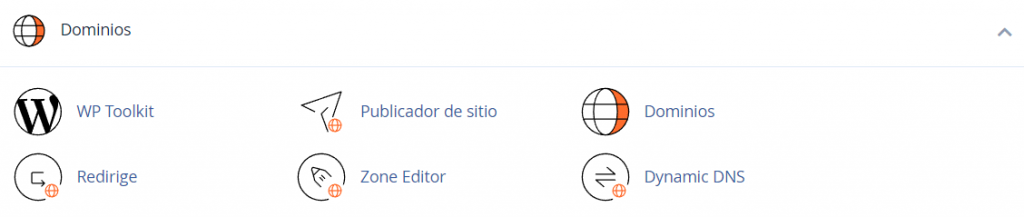 Funciones de administración del dominio cPanel
