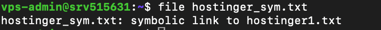 Der file-Befehl zeigt die aktuelle Datei eines symbolischen Links an