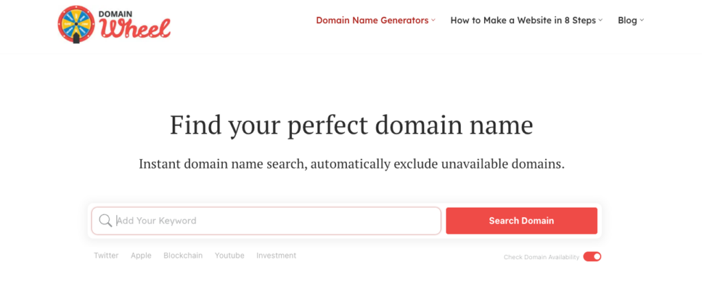 Domain Wheel-Homepage