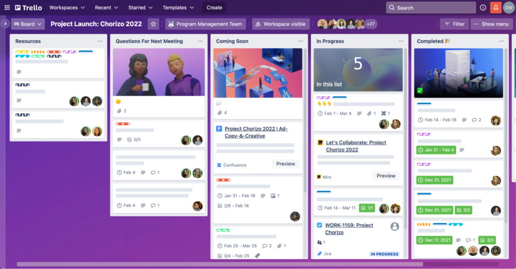 Die Projektmanagement-Software Trello als Beispiel für eine Web-App