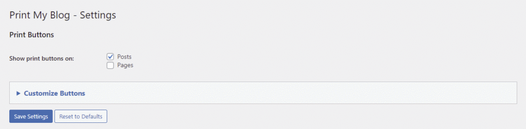 Das Plugin „Print My Blog“ nach der Installation einrichten