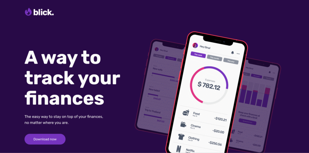 Blick Hostinger Website-Baukasten Landingpage-Template
