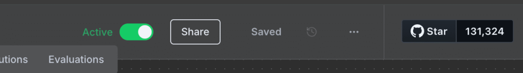 Der Aktivierungsschalter eines n8n-Workflows