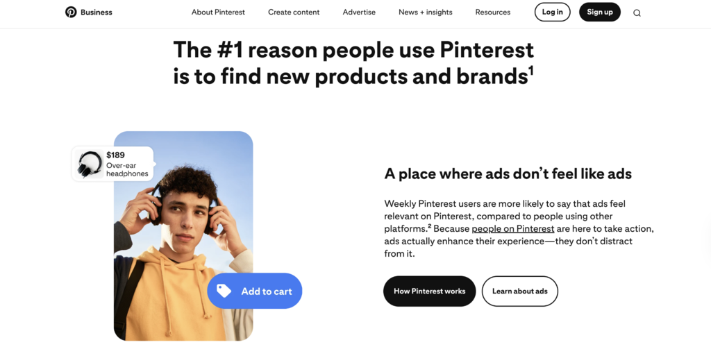 Pinterest-Unternehmensseite