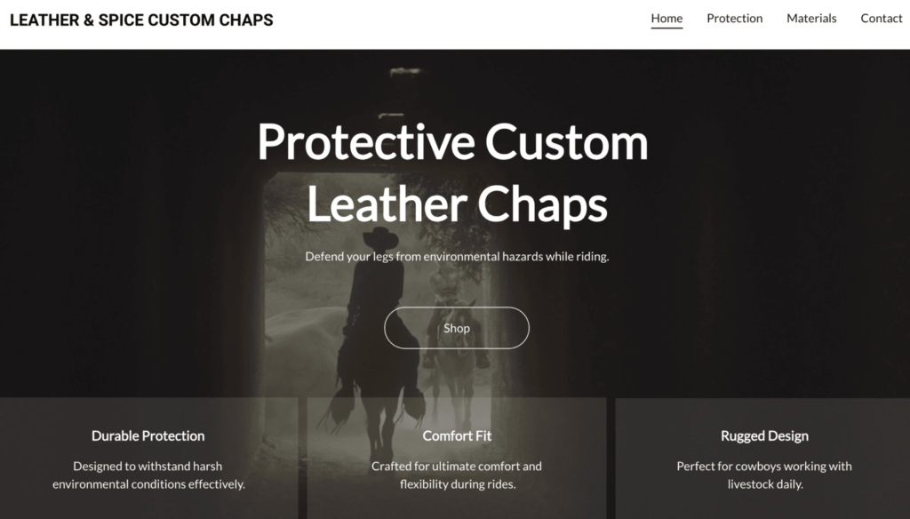 Startseite von Leather & Spice Custom Chaps