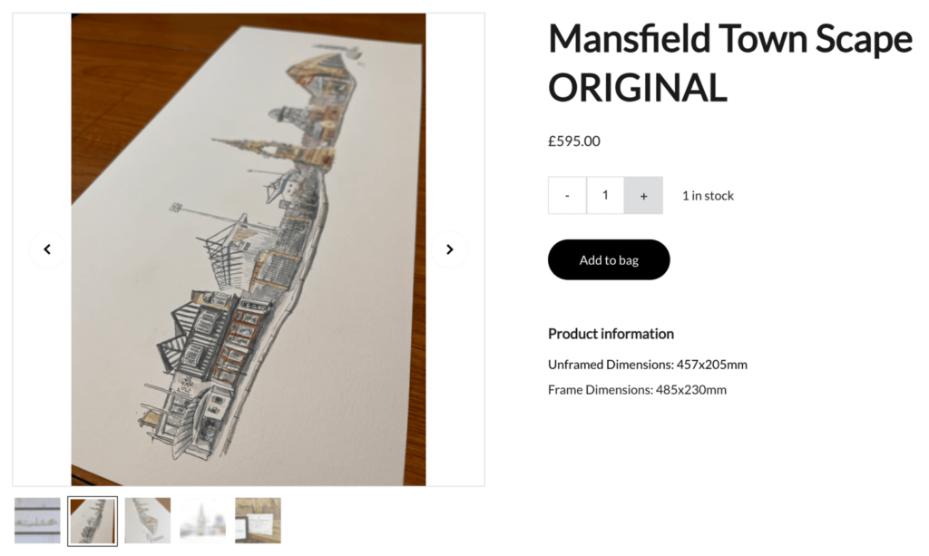 Produktseite von Sam Edwards Art