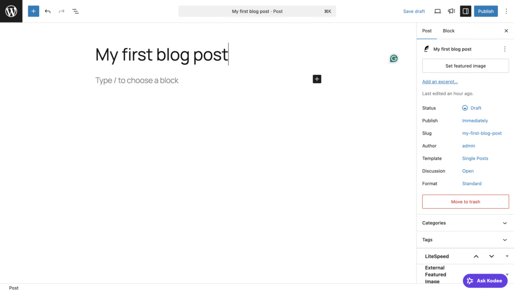 Ein Beispiel f&uuml;r einen WordPress-Beitragstitel