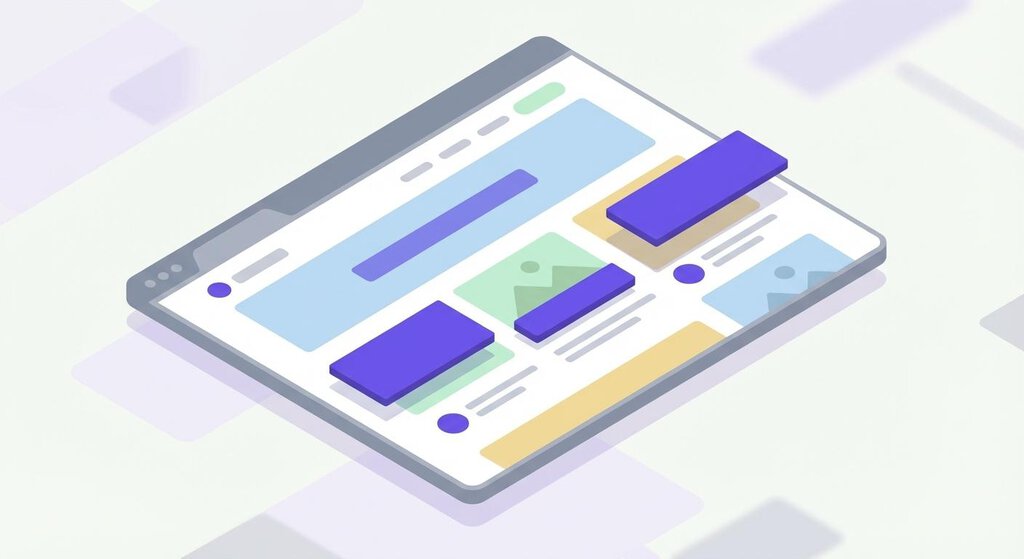 Illustration einer statischen Web-App, einer Art von Webanwendung