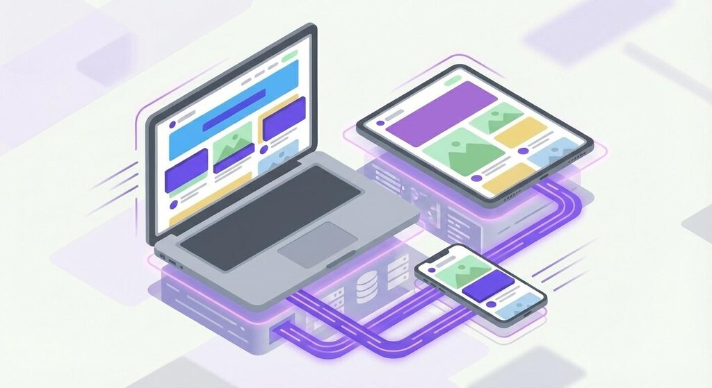 Illustration einer dynamischen Web-App