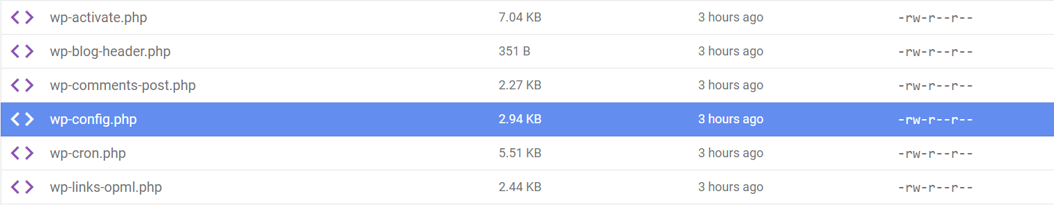 Archivos en el Administrador de archivos de hPanel