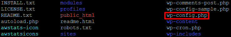 Comprobar si el archivo wp-config.php está en el directorio