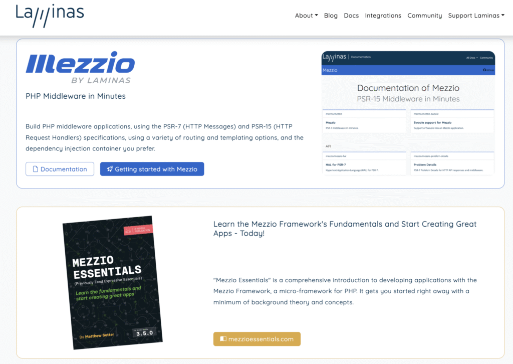 P&aacute;gina oficial de Mezzio