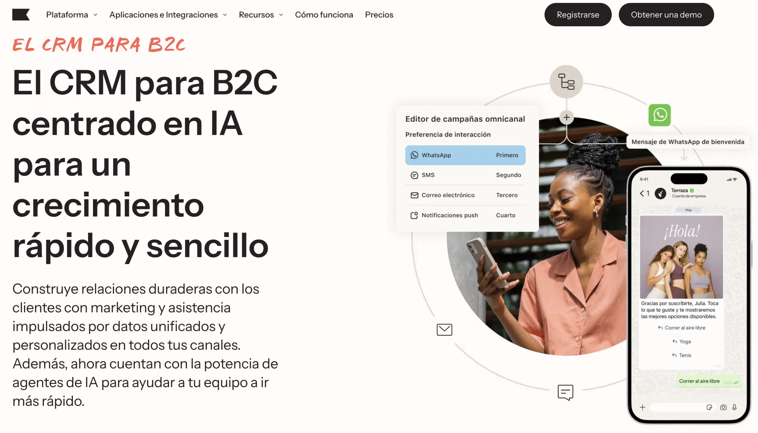 Sitio web de Klaviyo