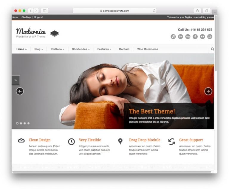Modernizar la demostración de temas de WordPress para blogs