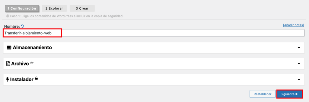 Plugin Duplicator de WordPress