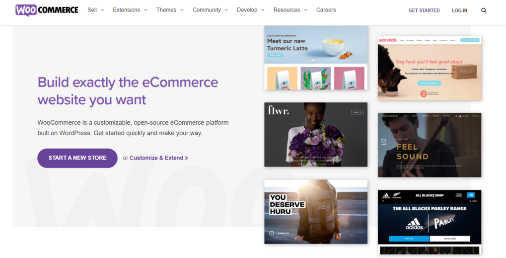 Sitio web de Woocommerce