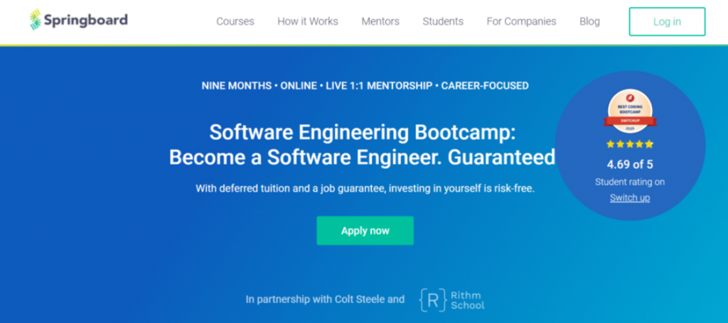 Certificación de desarrollo de software Springboard