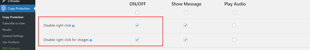 Plugin Secure Copy Content Protection en WordPress