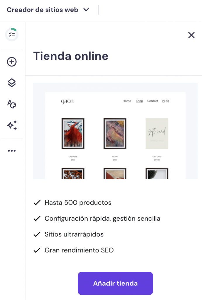 A&ntilde;adir tienda online en HWB