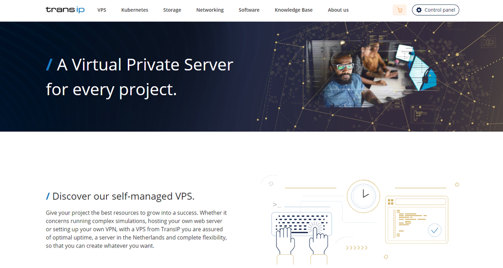 Sitio web de TransIP