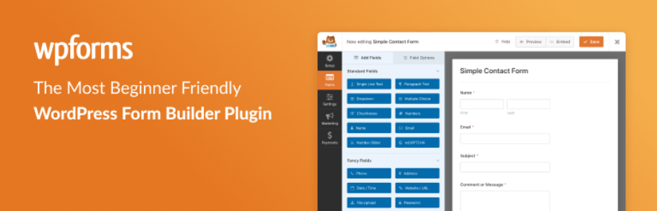 Plugin WPForms 