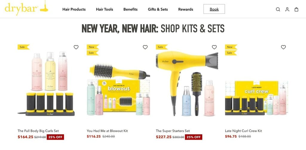 Sitio web de Drybar