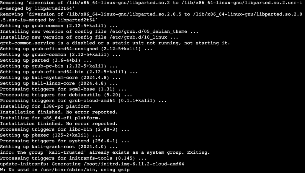 comando apt full-upgrade en terminal