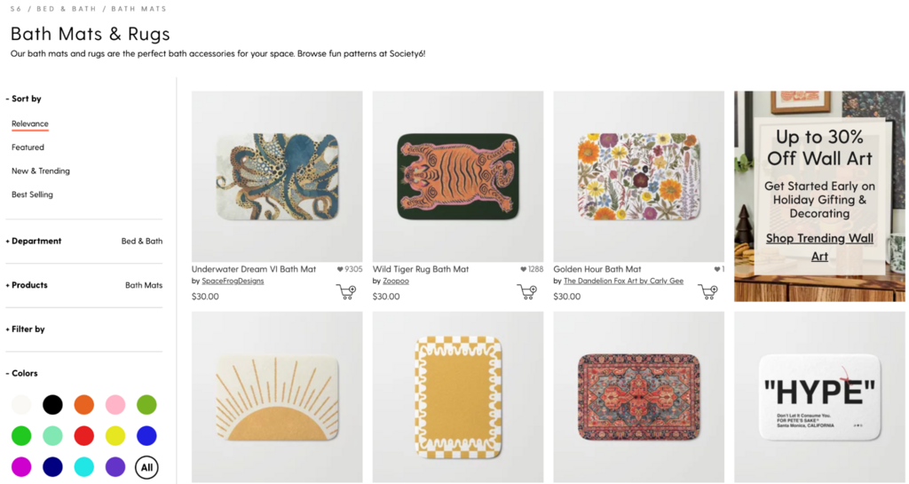 Ejemplo de Society6
