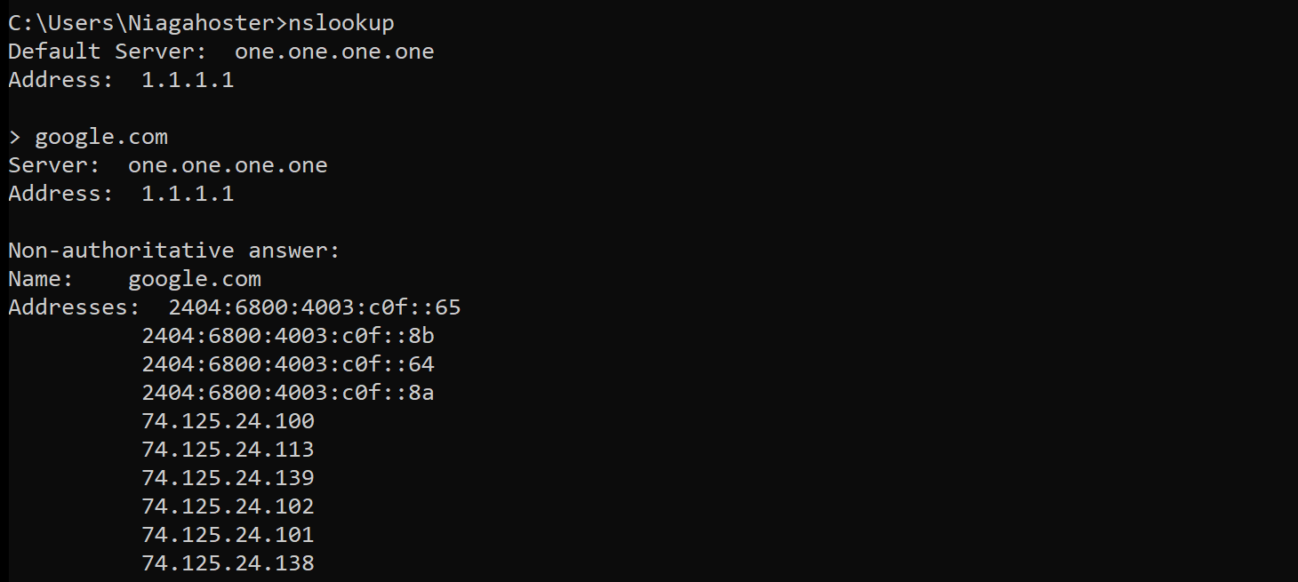 nslookup modo interactivo